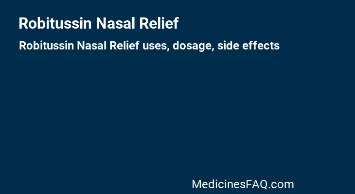 Robitussin Nasal Relief