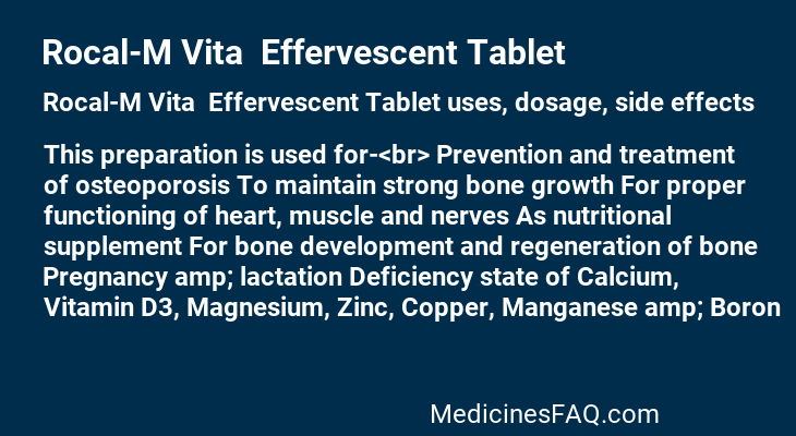 Rocal-M Vita  Effervescent Tablet