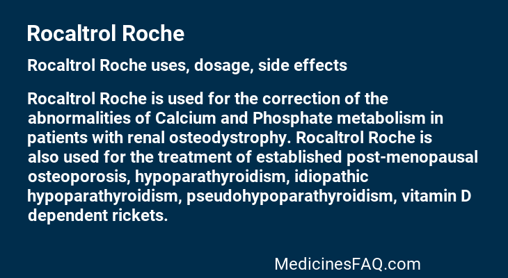 Rocaltrol Roche