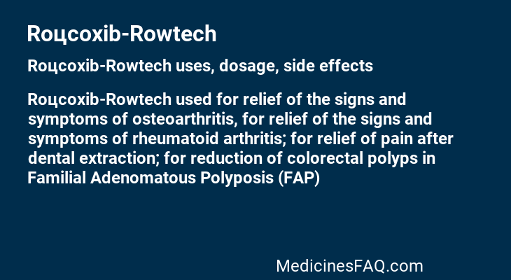 Roцcoxib-Rowtech