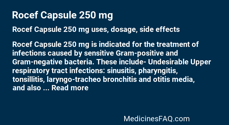 Rocef Capsule 250 mg