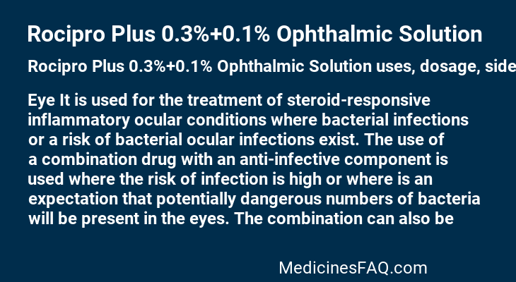 Rocipro Plus 0.3%+0.1% Ophthalmic Solution