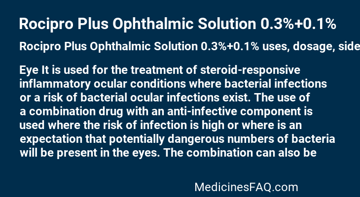 Rocipro Plus Ophthalmic Solution 0.3%+0.1%