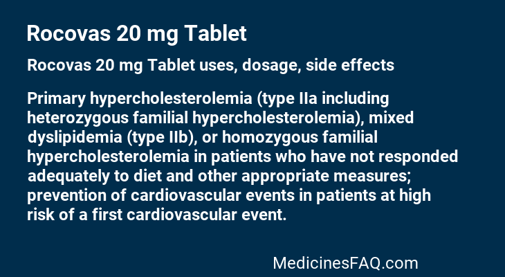 Rocovas 20 mg Tablet