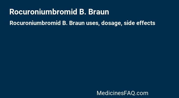 Rocuroniumbromid B. Braun