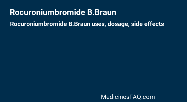 Rocuroniumbromide B.Braun