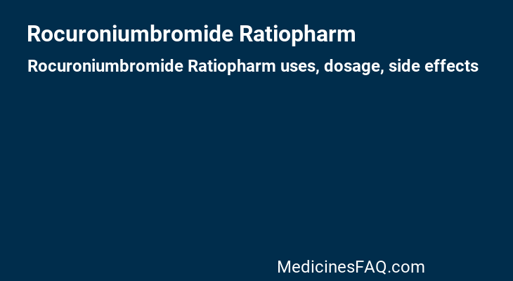 Rocuroniumbromide Ratiopharm