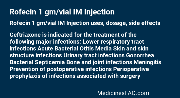 Rofecin 1 gm/vial IM Injection