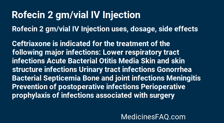 Rofecin 2 gm/vial IV Injection