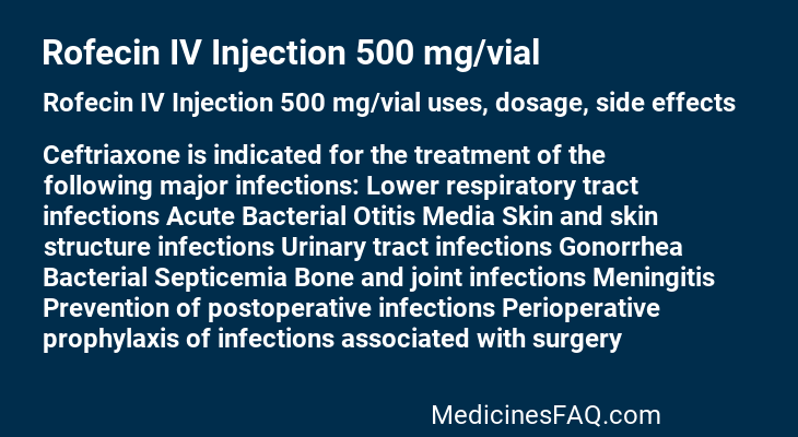 Rofecin IV Injection 500 mg/vial