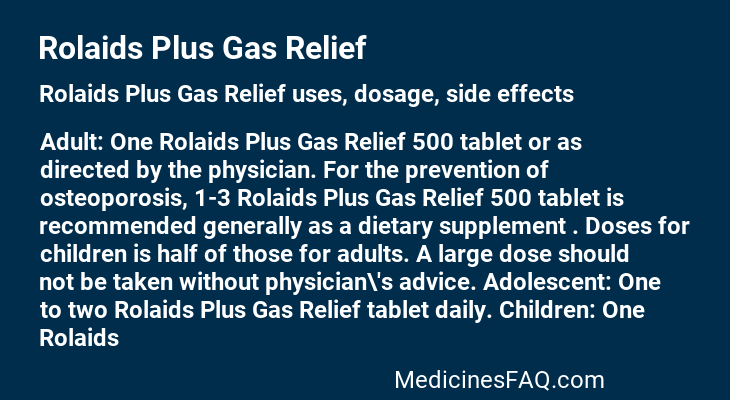 Rolaids Plus Gas Relief