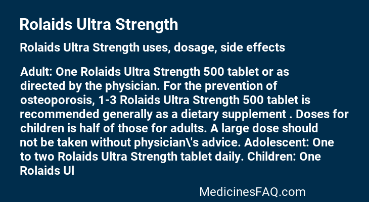 Rolaids Ultra Strength