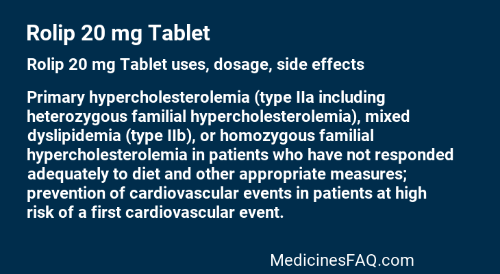 Rolip 20 mg Tablet