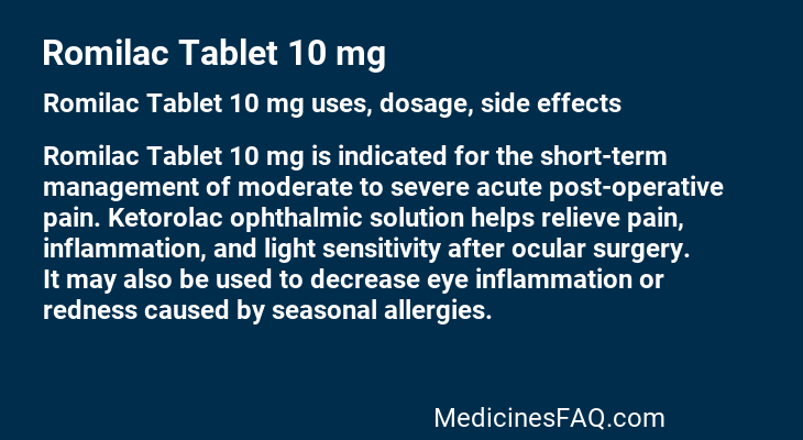 Romilac Tablet 10 mg