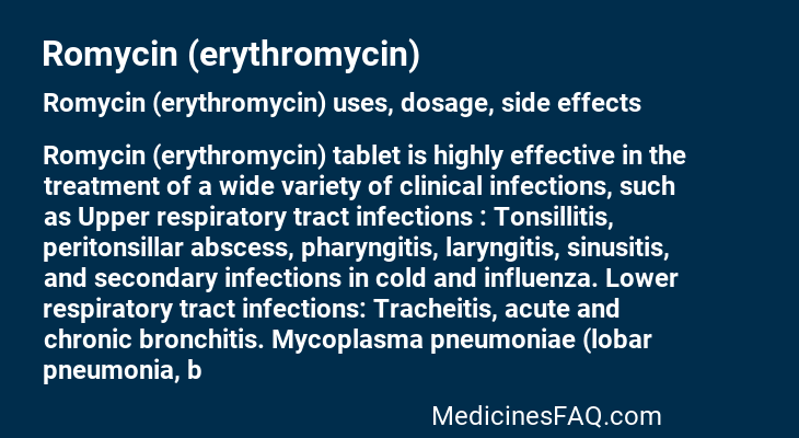 Romycin (erythromycin)