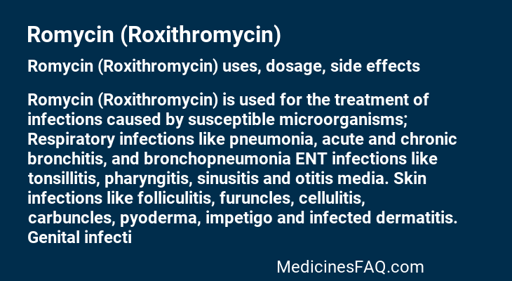 Romycin (Roxithromycin)