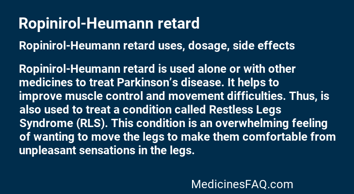 Ropinirol-Heumann retard