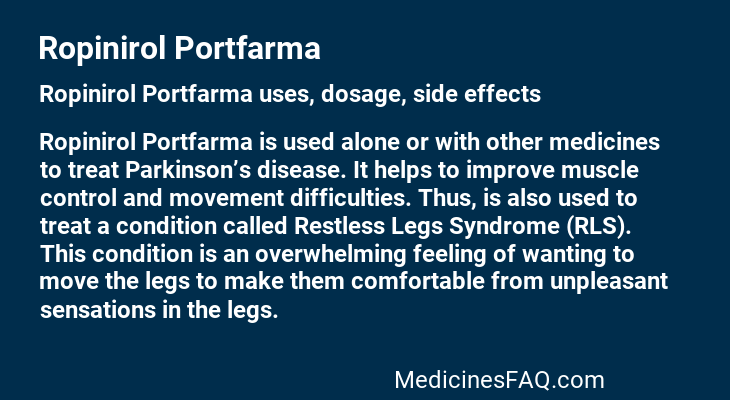 Ropinirol Portfarma