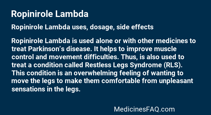 Ropinirole Lambda