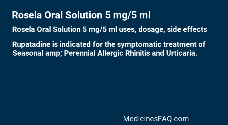 Rosela Oral Solution 5 mg/5 ml
