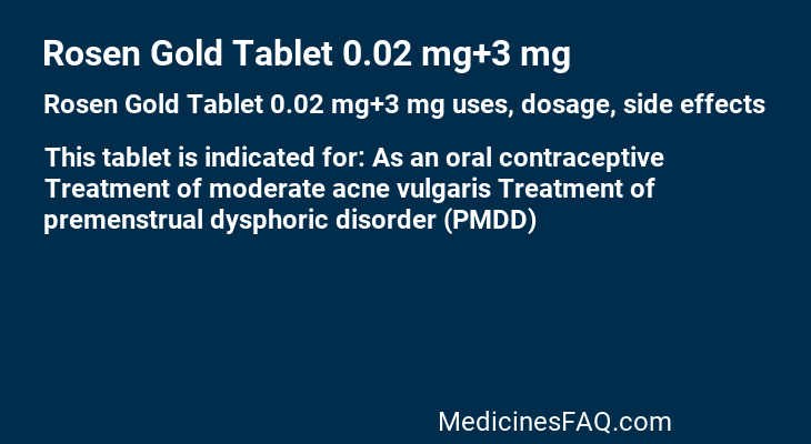 Rosen Gold Tablet 0.02 mg+3 mg