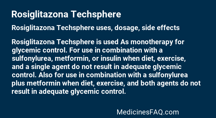 Rosiglitazona Techsphere