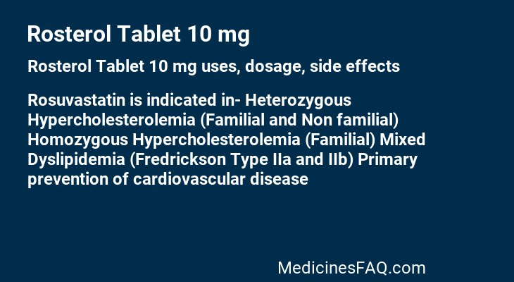Rosterol Tablet 10 mg