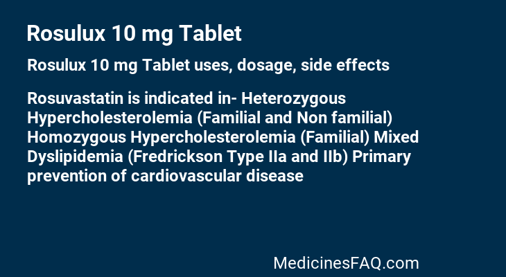 Rosulux 10 mg Tablet