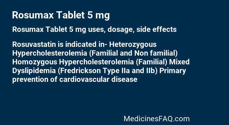Rosumax Tablet 5 mg