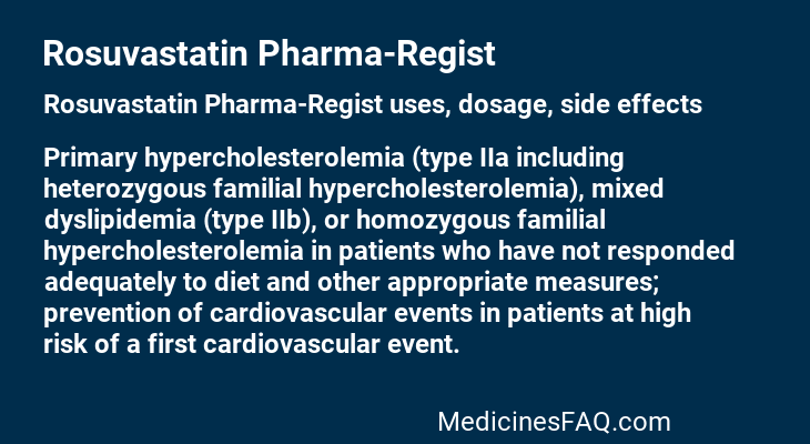 Rosuvastatin Pharma-Regist