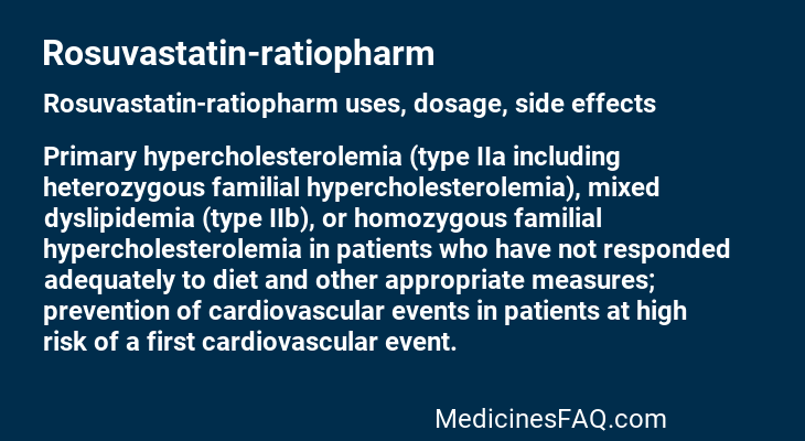 Rosuvastatin-ratiopharm