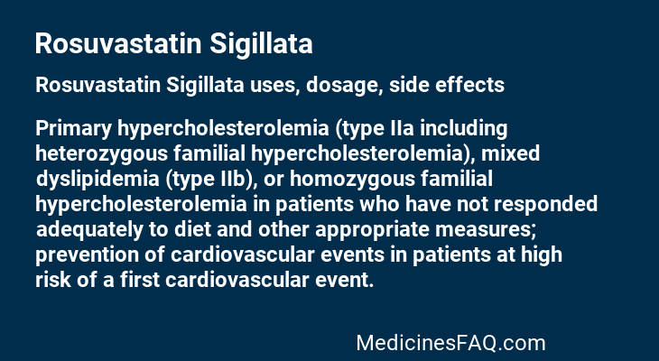 Rosuvastatin Sigillata