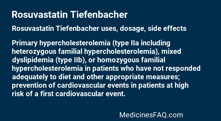 Rosuvastatin Tiefenbacher