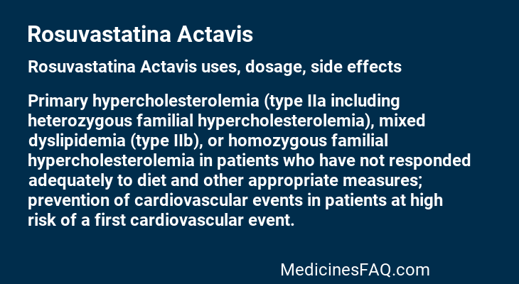 Rosuvastatina Actavis