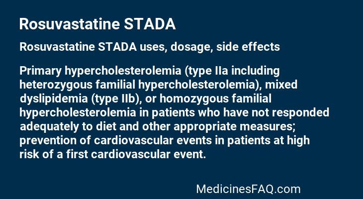 Rosuvastatine STADA