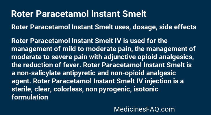 Roter Paracetamol Instant Smelt