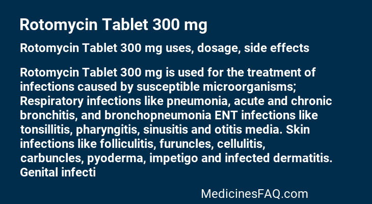 Rotomycin Tablet 300 mg