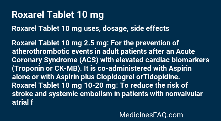 Roxarel Tablet 10 mg