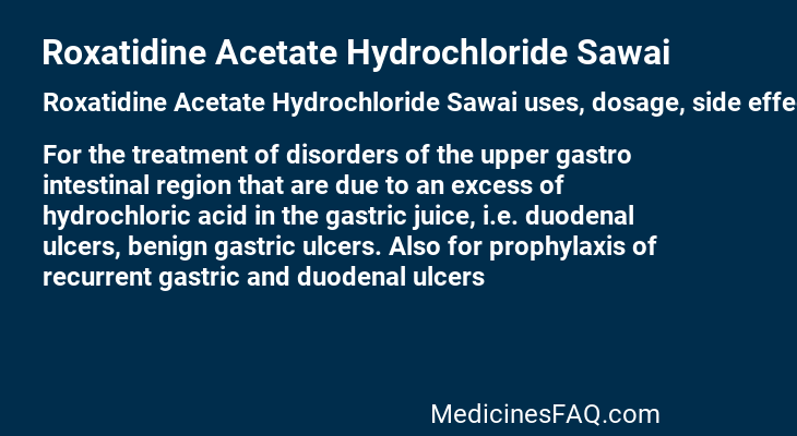 Roxatidine Acetate Hydrochloride Sawai