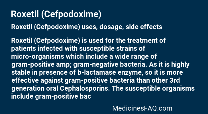 Roxetil (Cefpodoxime)