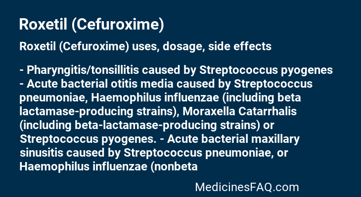 Roxetil (Cefuroxime)