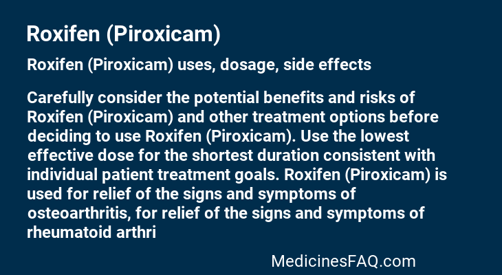 Roxifen (Piroxicam)