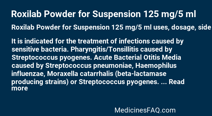 Roxilab Powder for Suspension 125 mg/5 ml