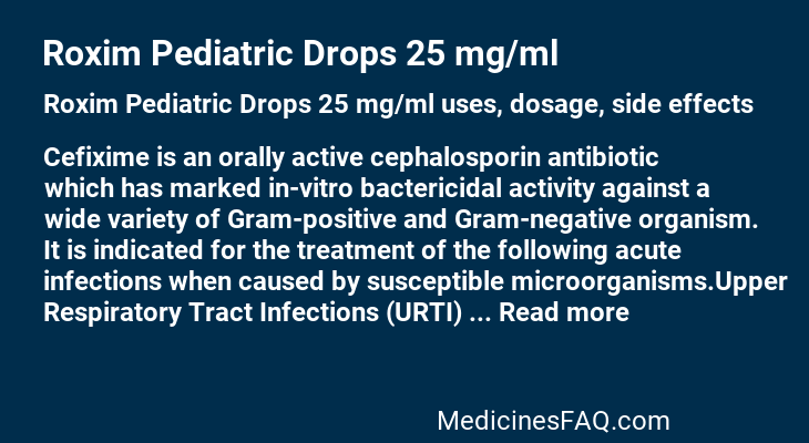 Roxim Pediatric Drops 25 mg/ml