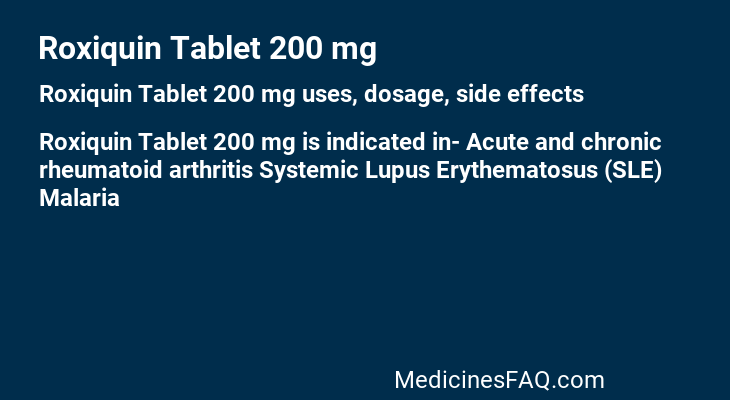 Roxiquin Tablet 200 mg
