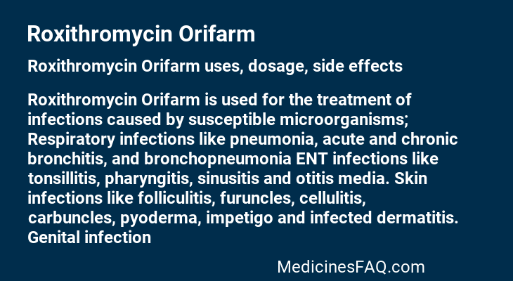 Roxithromycin Orifarm