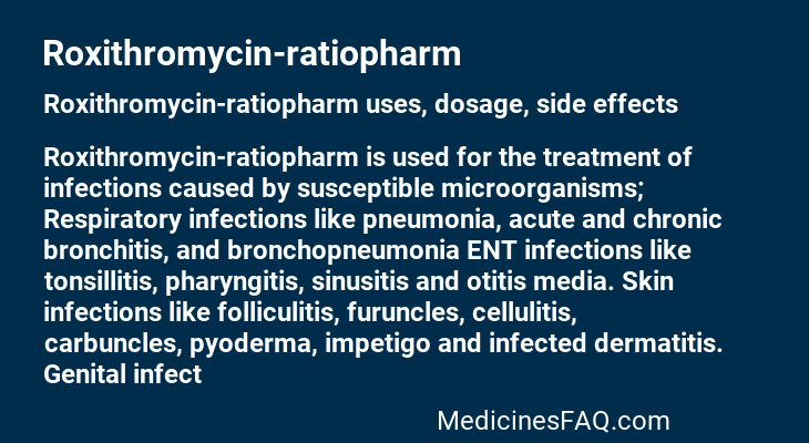 Roxithromycin-ratiopharm