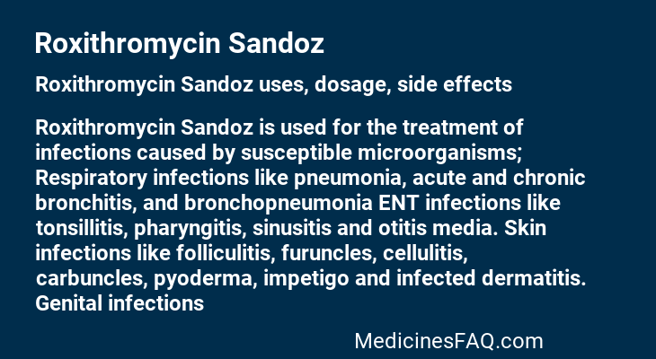 Roxithromycin Sandoz