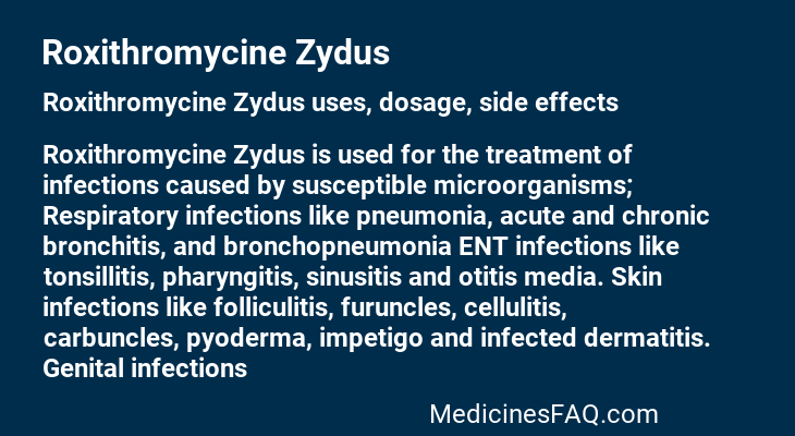 Roxithromycine Zydus
