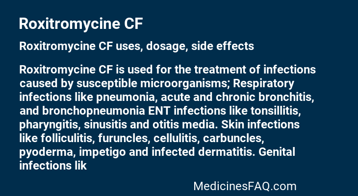 Roxitromycine CF